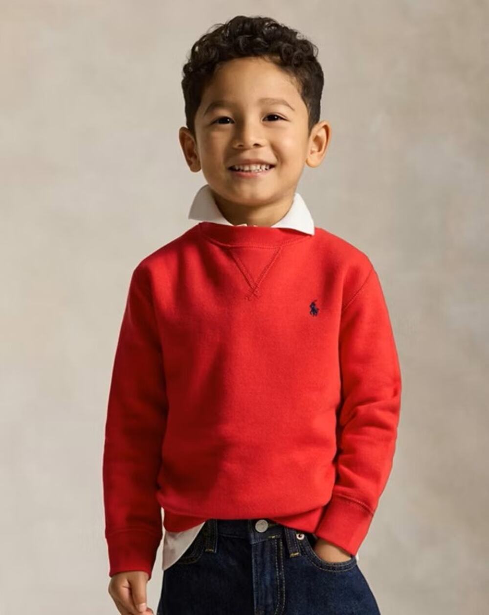 Polo Ralph Lauren Cotton-Blend-Fleece Sweatshirt Boys M